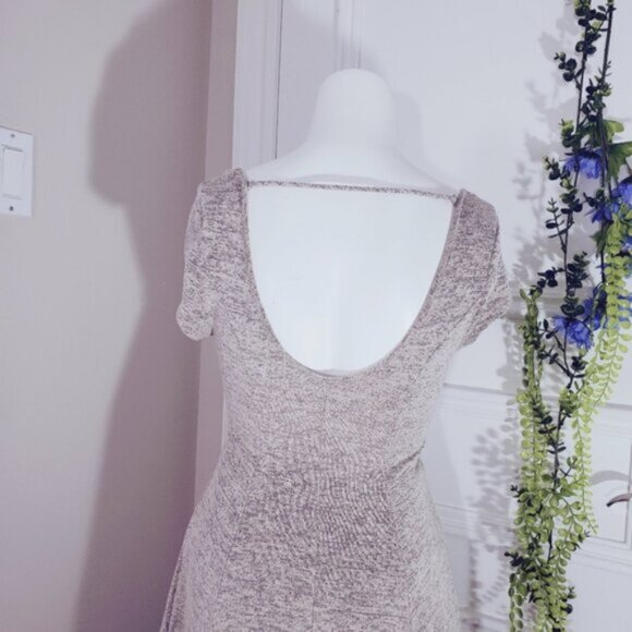 Gray ACEMI Warm Grey Heather Ballet Style Skater Dress- Small - Picture 4 of 13